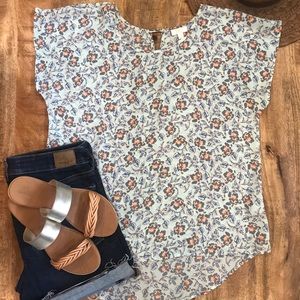 Mint floral top